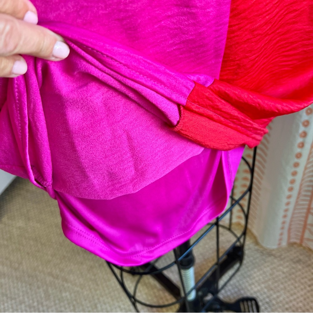 Fraiche Elegant Pink and Red Dress - Picture 5 of 7